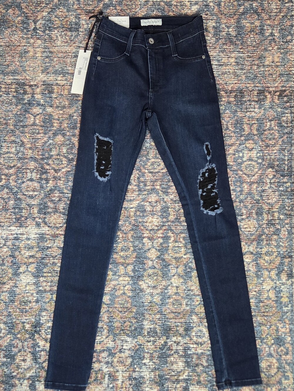 James Jeans Twiggy Dancer Giselle Yoga Leggings Size 25 NWT Distressed Dark Wash